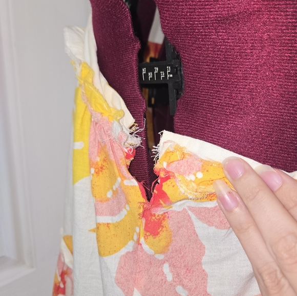 Free People Moonshine Floral XS Distressed Linen Dress - Picture 8 of 11